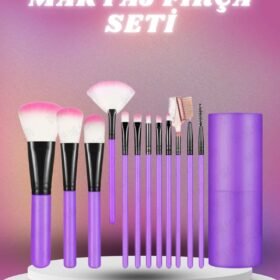 12 Parça Profesyonel Makyaj Seti Yumuşak Kıllı Yüz ve Göz Makyajına Uygun