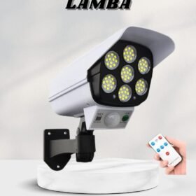 Solar Lamba Kamera Görünümlü Duvar Lambası Dönebilen Bahçe Aydınlatması