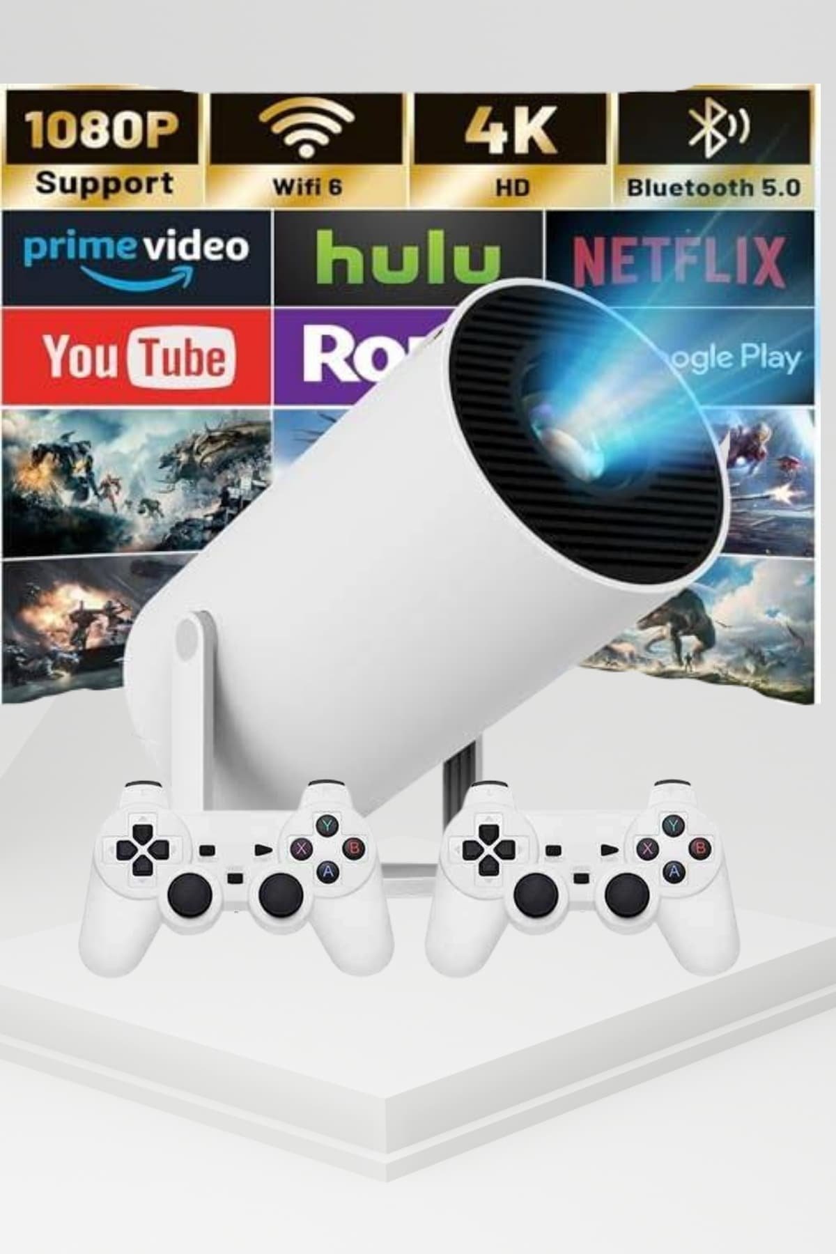 Taşınabilir Android Projeksiyon Ayaklı Çift Kollu 4K Çözünürlüklü Sinema Projeksiyonu - Görsel 2