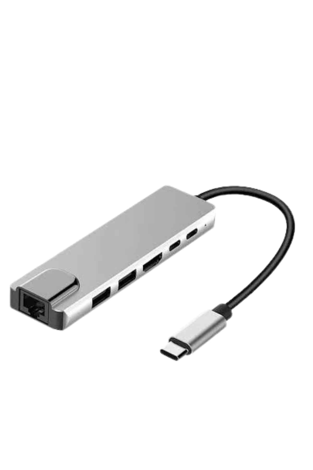 Macbook Pro/air Uyumlu USB Type-C 8 In 1 Hub Dönüştürücü Çevirici Çoklayıcı USB Hdmı Micro Sd 8 Girişli - Görsel 3