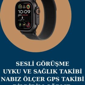Akıllı Saat Nabız Ölçer Uyku Takibi Adımsayar Alarm ve Hatırlatıcı Çağrı Cevaplama