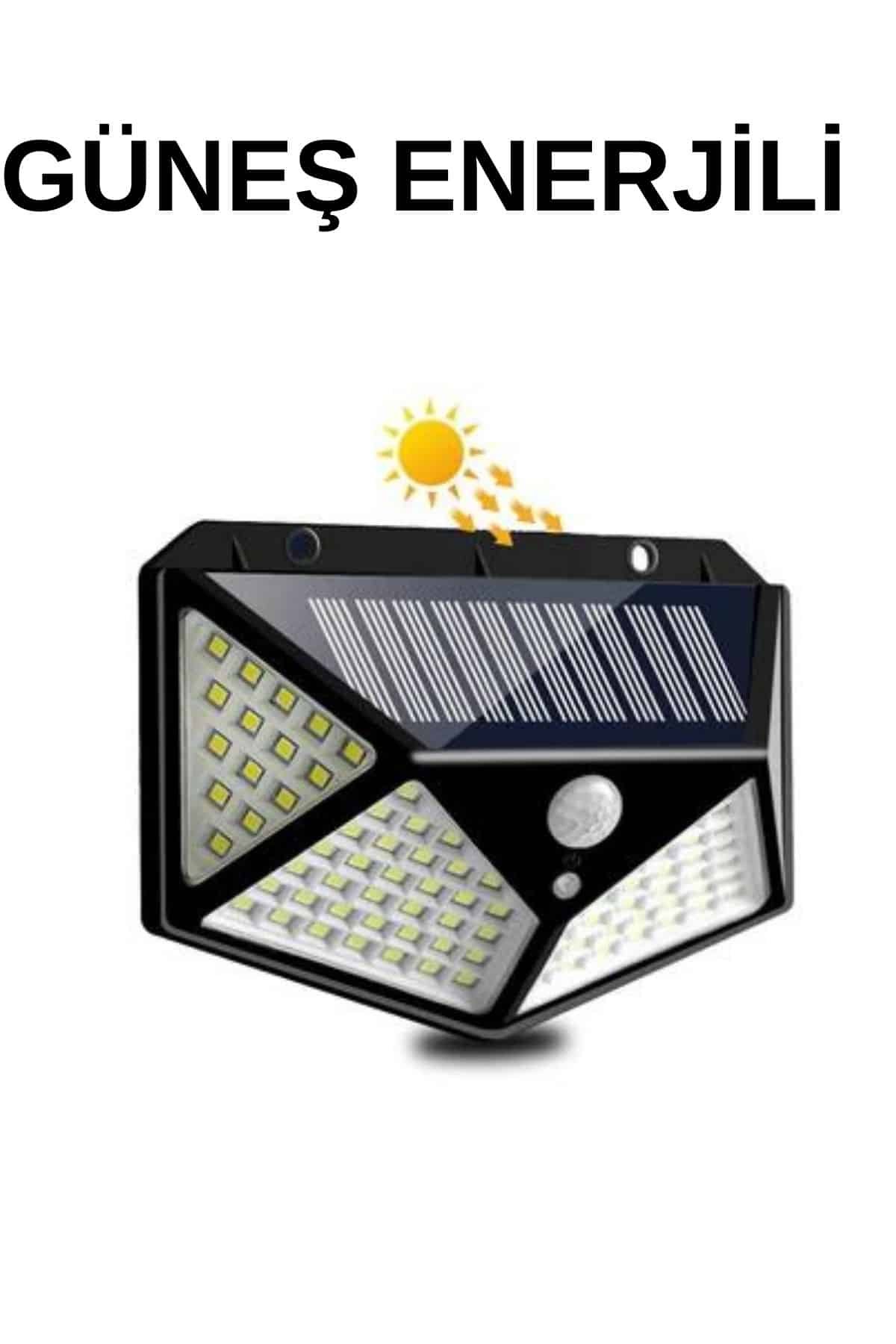 Solar Sensörlü Duvar Lambası Bahçe Lambaso Parlak Beyaz Işık Suya Dayanıklı - Görsel 2