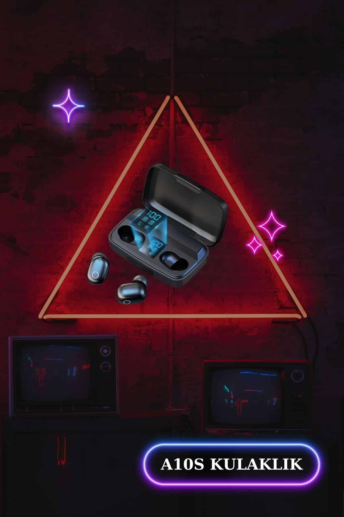 Wireless Şarjlı Pembe Akıllı Saat ve Kablosuz Bluetooth Kulaklık Dokunmatik Kontrol - Görsel 4