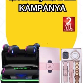 Kadınlara Özel Bileklik Hediyeli Akıllı Saat ve Dijital Göstergeli ANC Özellikli Bluetooth Kulaklık