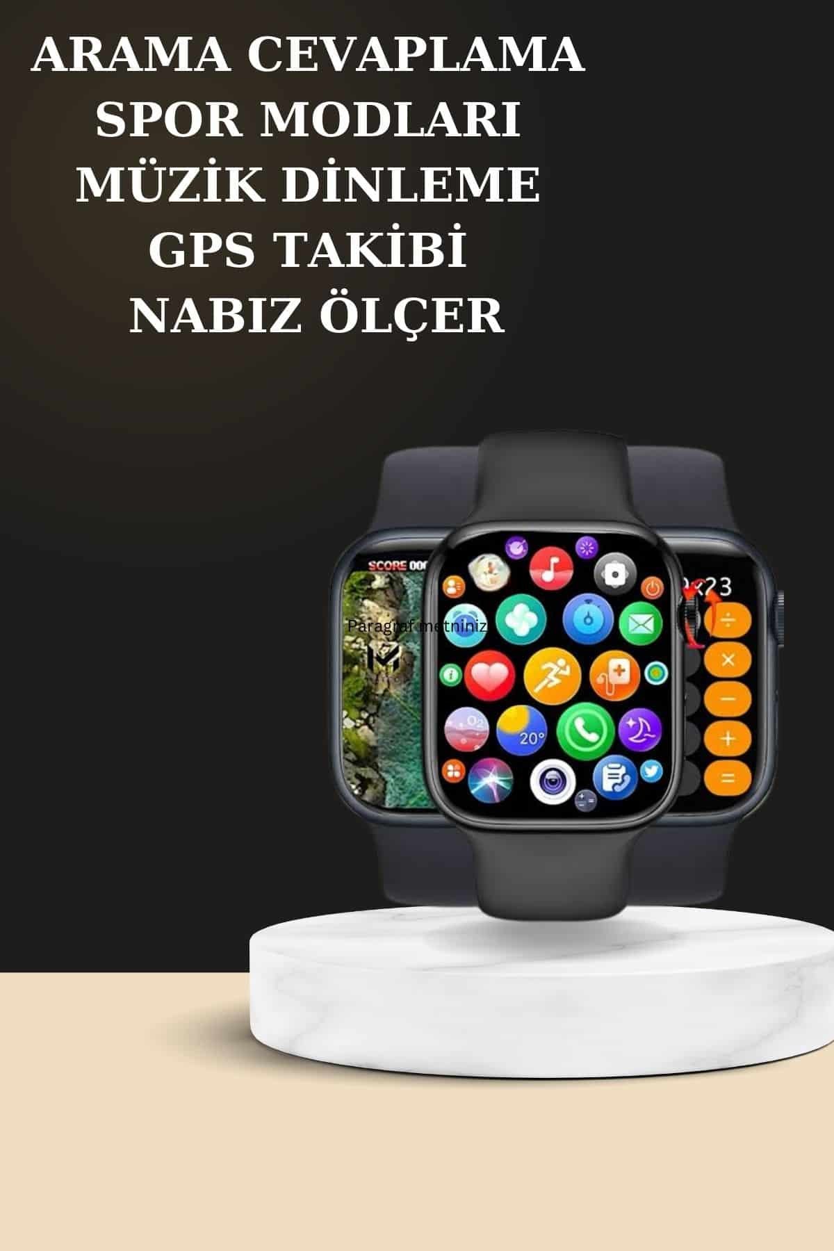 Bluetooth Bağlantılı Kablosuz Kulaklık ve Yeni Nesil Akıllı Saat 5.0 Bluetooth - Görsel 2