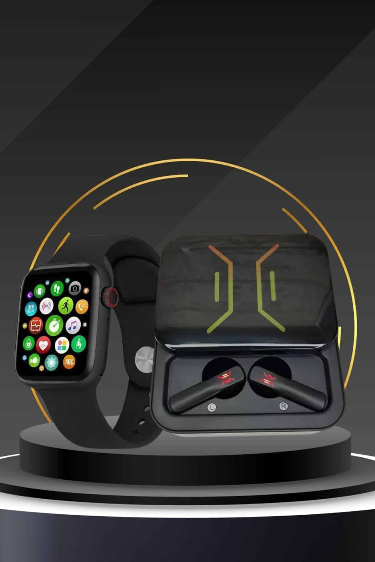 Bluetooth Bağlantılı Kablosuz Kulaklık ve Yeni Nesil Akıllı Saat 5.0 Bluetooth - Görsel 4