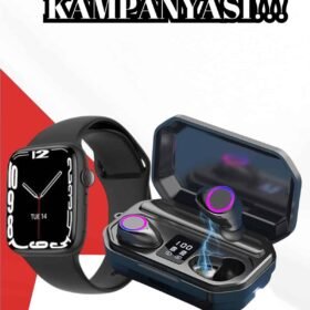 2025 Model Akıllı Saat ve Bluetooth Kulaklık 5.0 Bluetooth Bağlantılı Dokunmatik Ekran