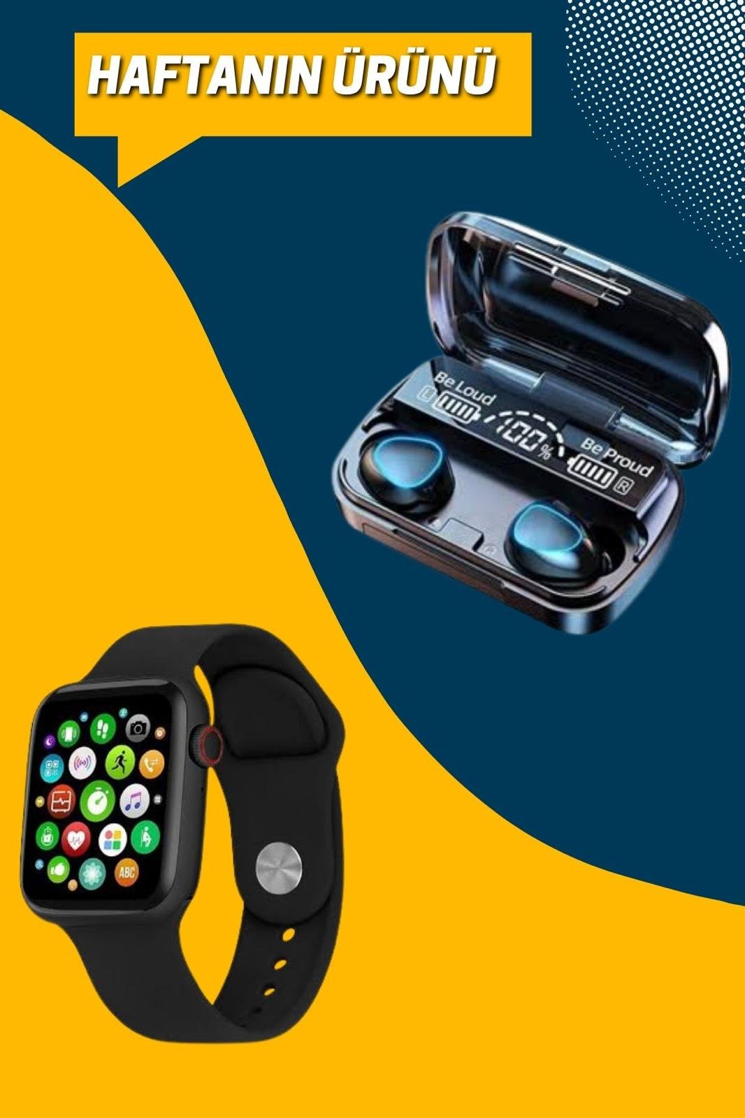 Kaliteli Akıllı Saat ve Kaliteli Bluetooth Kulaklık ANC Özelliği Uzun Pil Ömrü - Görsel 5