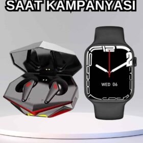 İkili Set Dev Kampanya Ucuz Kulaklık Ucuz Akıllı Saat Gürültü Önleyici Uzun Pil Ömrü