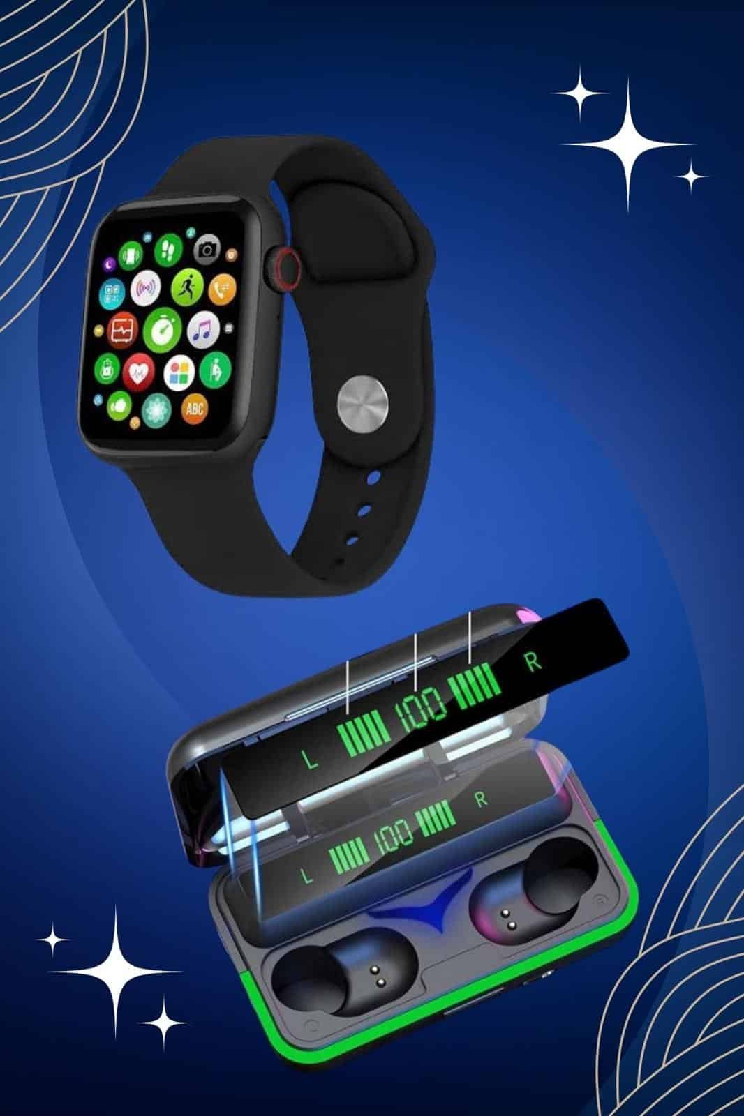 Ucuz ve Kaliteli Kulaklıklı Saat Seti Bluetooth Bağlantılı Akıllı Saat ve Kulaklık - Görsel 3