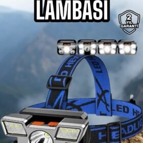 Balıkçı Kafa Lambası Led Işık 4 Farklı Mod Esnek ve Ayarlanabilir