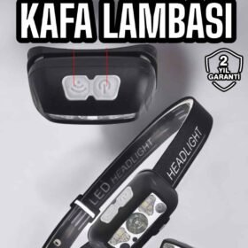Kafa Lambası Kamp Lambası Sensörlü Şarjlı Ayarlanabilir