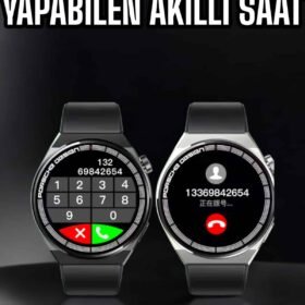Akıllı Saat Nabız Sensörlü Bildirim Görebilen Spor Modları GPS Takibi