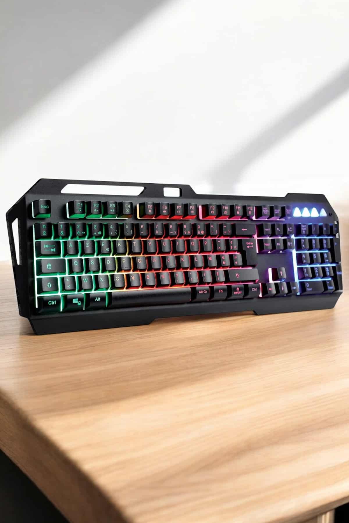 Q Klavye RGB Işıklı Klavye Ve Mouse Seti Kablolu Mouse Hediyeliş - Görsel 4