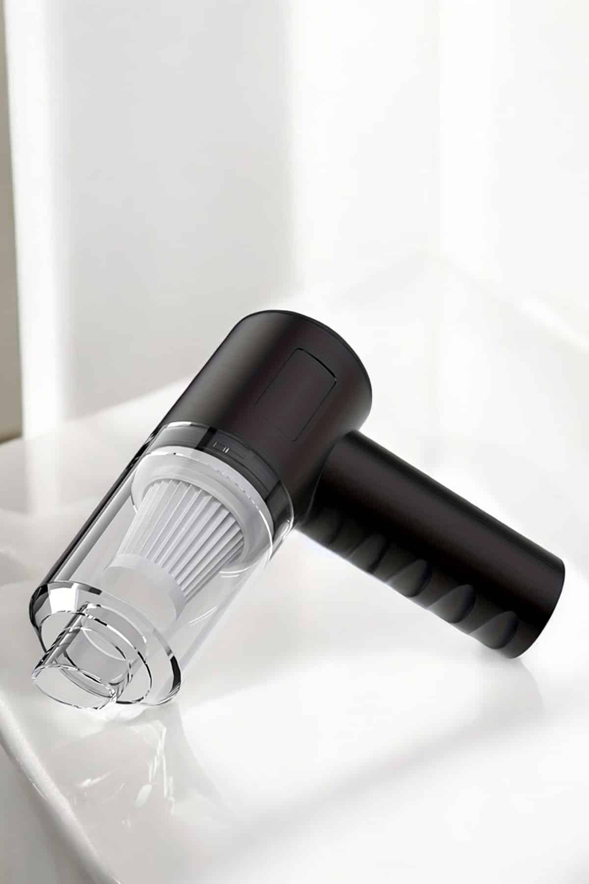 Üflemeli Güçlü Vakumlu Ev Ofis Araç Süpürgesi El Süpürgesi Şarjlı - Görsel 3