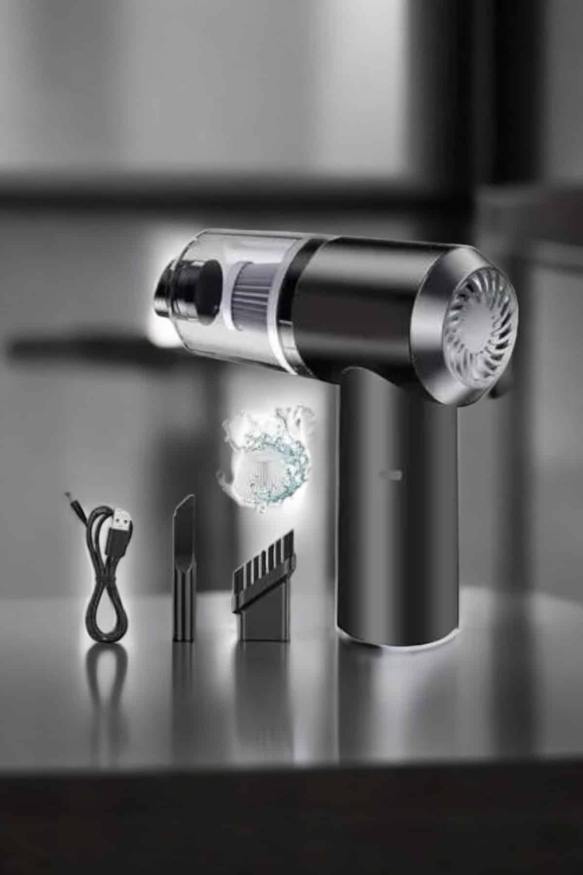 Araç İçi Süpürge Filtreli Şarjlı Süpürge Vakumlu Yıkanabilir - Görsel 2