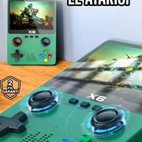 Çocuklara Özel 666 Oyunlu X6 Atari Video İzleme ve Müzik Dinleme
