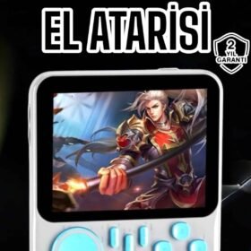 Mini Atari El Atarisi 3.5 inç Ekran Çift Konsol 666 Adet Retro Oyun Gameboy El Atarisi