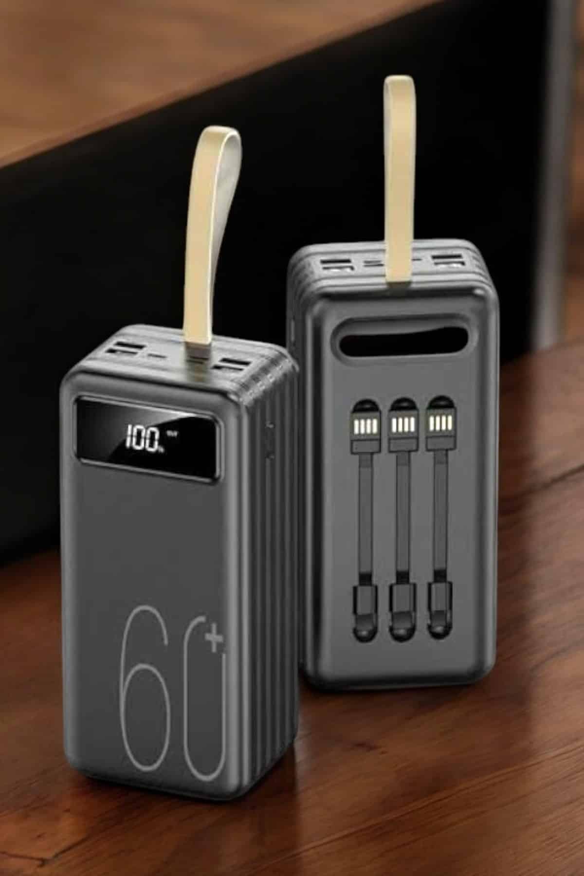 Powerbank 60.000 MAH 4 Portlu Uzun Şarj Süreli Dijital Göstergeli - Görsel 2