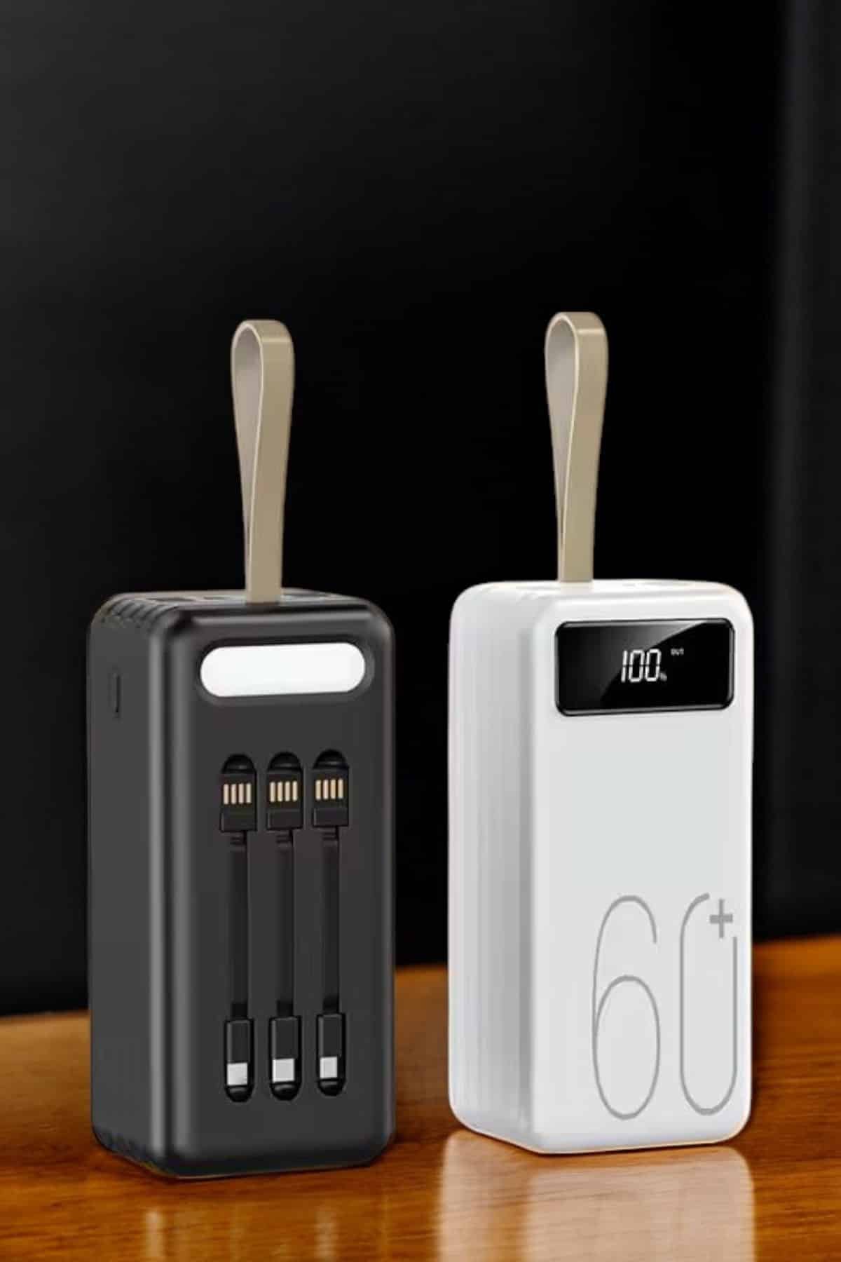 Powerbank 60.000 MAH Dijital Göstergeli 4 Portlu Taşınabilir - Görsel 5