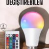 Led Ampul Enerji Dostu RGB Işıklı 100W Led Işık