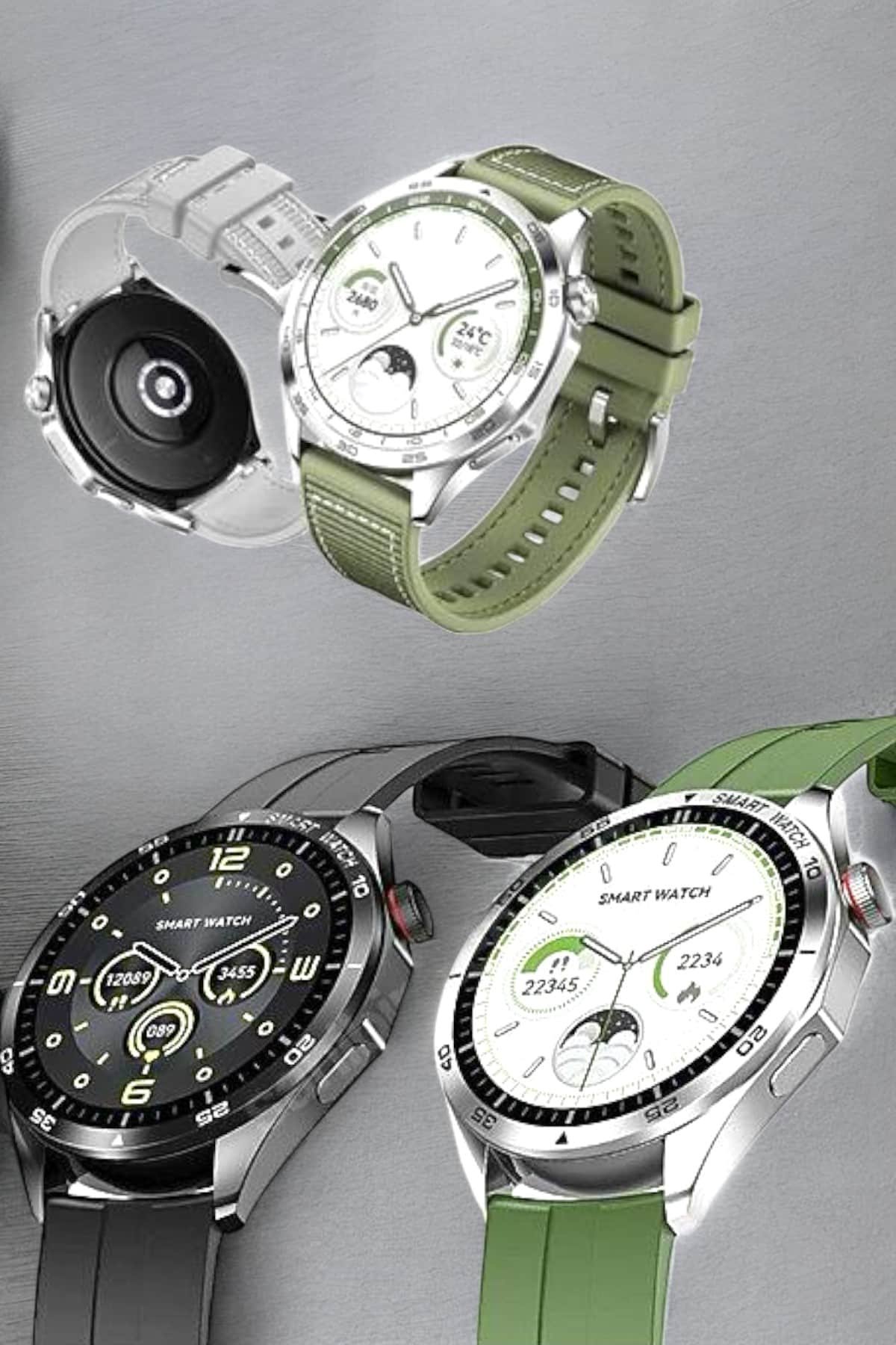 Akıllı Saat Sesli Görüşme Titreşimli Nabız Sensörlü Spor Modları - Görsel 4