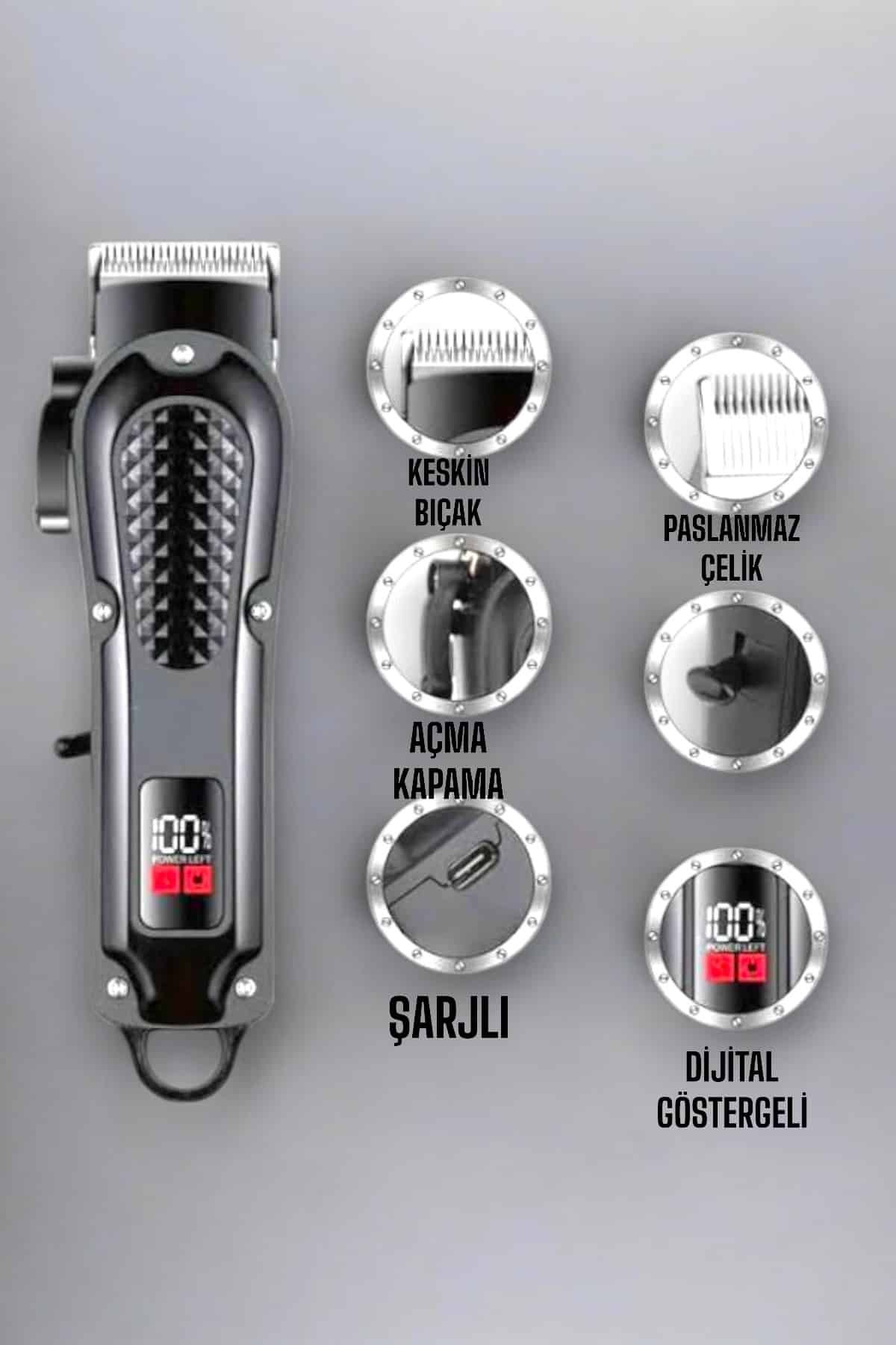 Tıraş Makinesi Taşınabilir Özel Kesim Paslanmaz Çelik Bıçaklı - Görsel 4