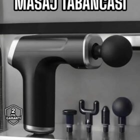 Masaj Tabancası 4 Başlıklı Kas ve Vücut Ağrıları İçin Şarjlı Darbeli