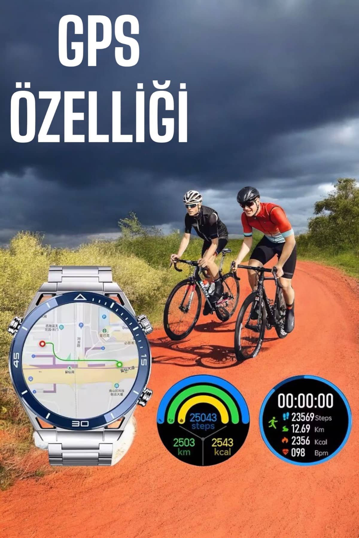 Akıllı Saat Yeni Nesil 2024 Model Metal Kordonlu Bluetooth Bağlantılı - Görsel 4