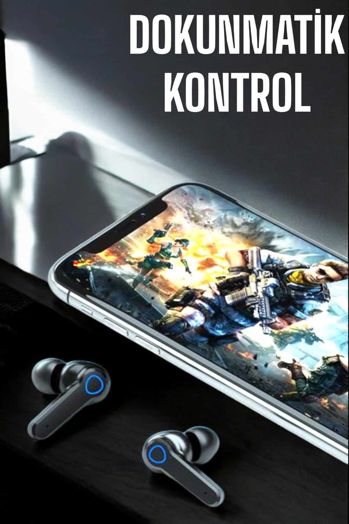 Kablosuz Bluetooth Kulaklık Dokunmatik Kontrol Uzun Pil Ömrü - Görsel 2