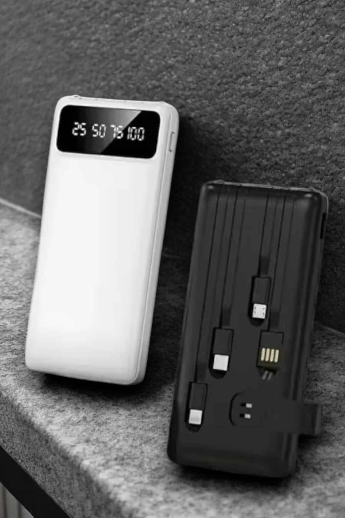 Powerbank 20.000 Mah Dijital Göstergeli LCD Ekran Uzun Pil Ömrü - Görsel 5
