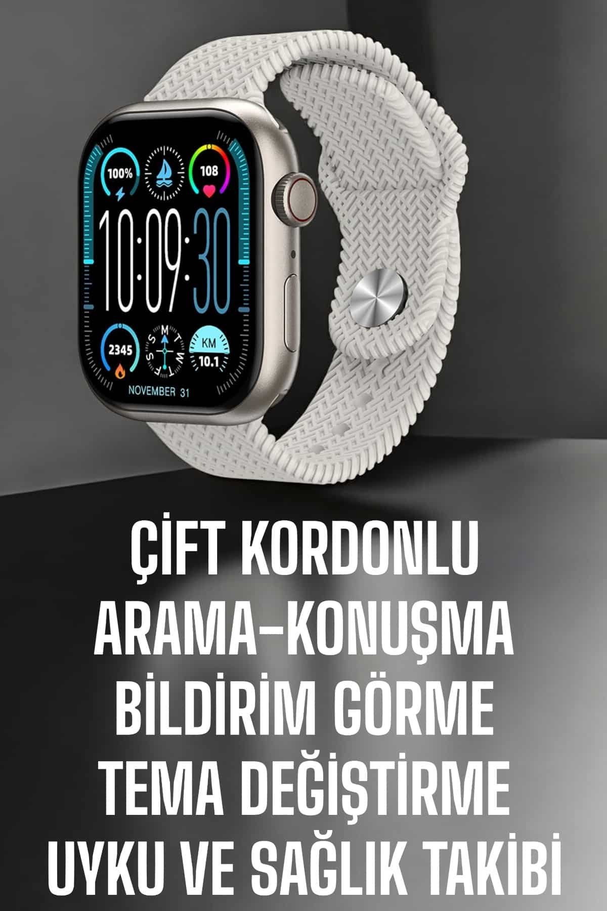 Yeni Nesil Akıllı Saat Arama Cevaplama GPS Takibi Adımsayar NFC Özelliği - Görsel 2