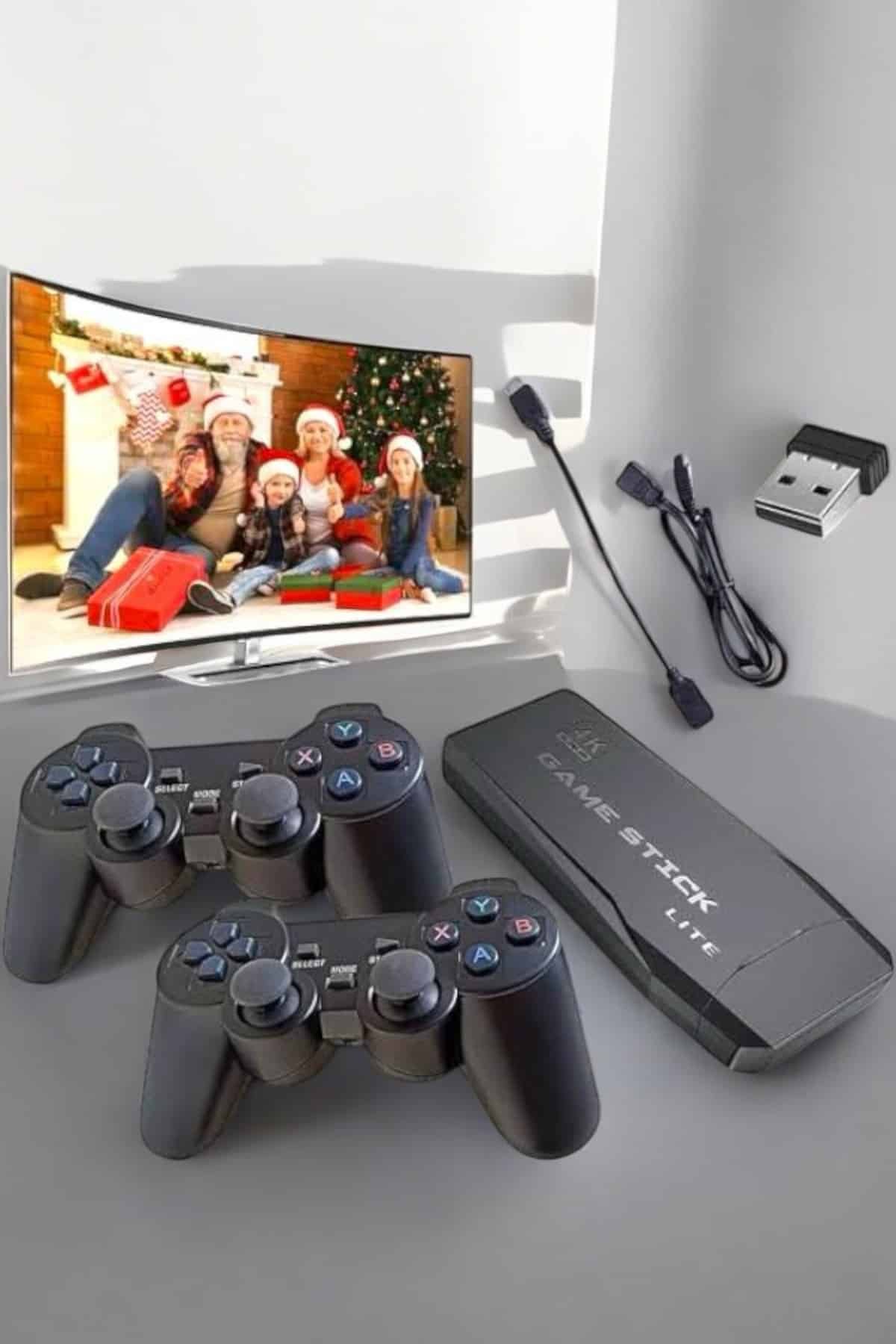 20.000 Oyunlu Premium Model Oyun Konsolu 8k Android Tv HD Game Stick - Görsel 3