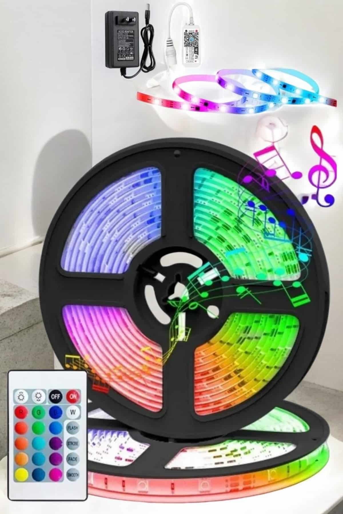 Led Işık 5 Metre Şerit Led RGB Işıklı - Görsel 2