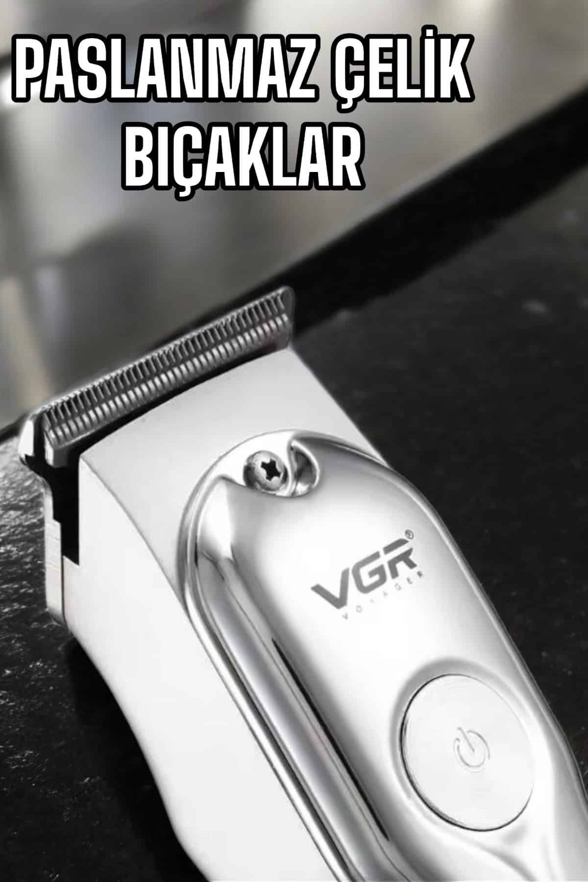 Tıraş Makinesi Profesyonel Tasarım Paslanmaz Çelik Bıçaklı - Görsel 3