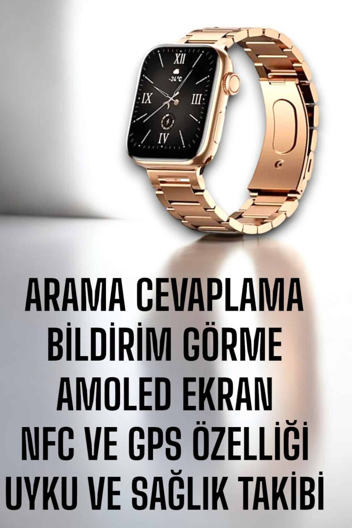 Akıllı Saat Adımsayar Nabız Takibi ve GPS Destekli Kadınlara Özel - Görsel 2