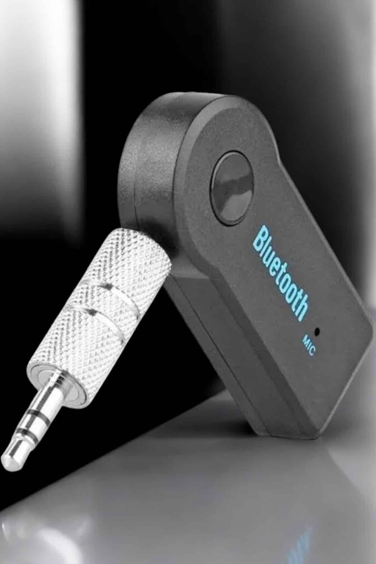 Kablosuz Bluetooth Aux Araç Kiti Siyah Hafıza Kartlı - Görsel 4