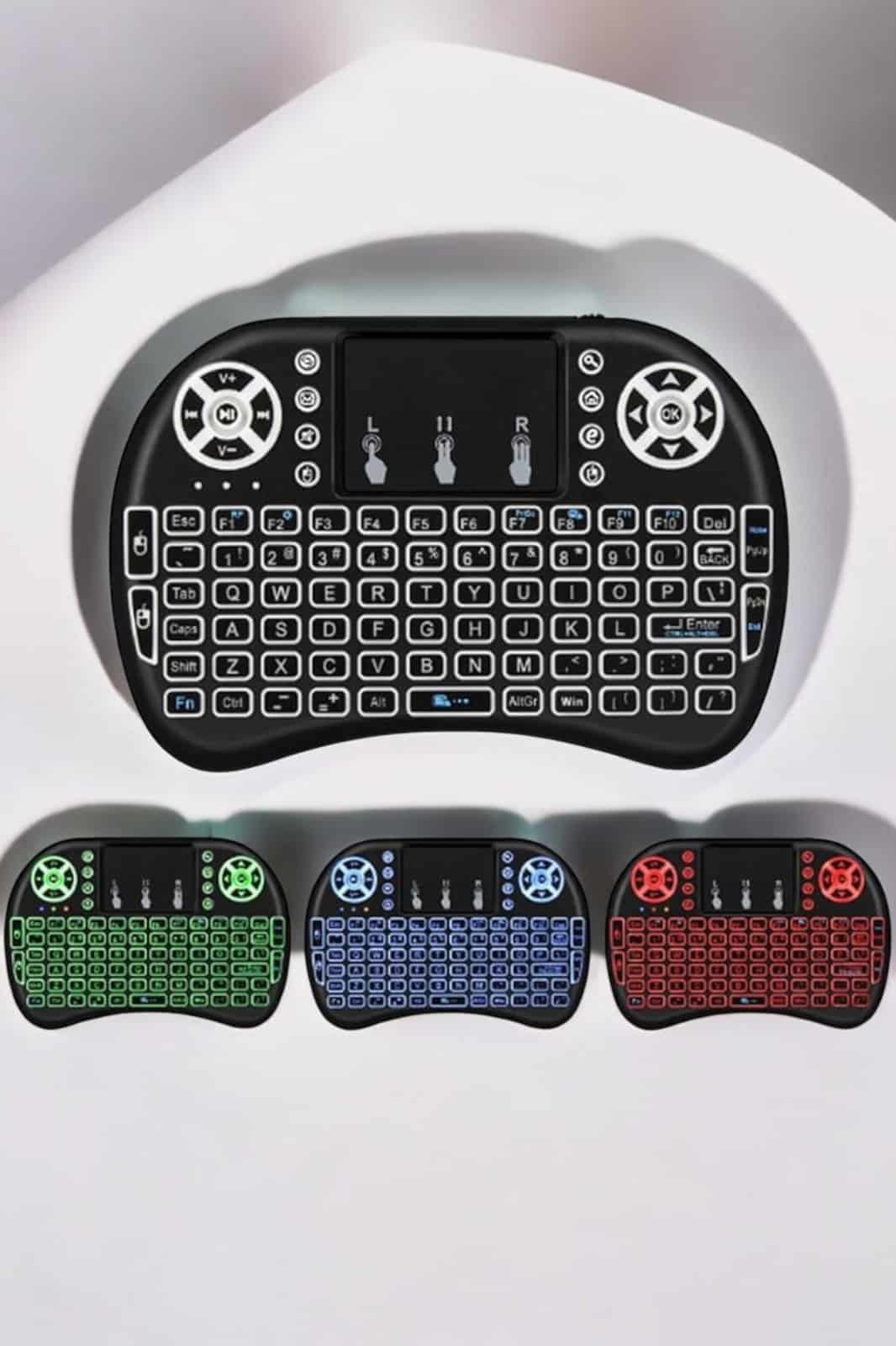 USB Bağlantılı Mini Q Klavye Işıklı Tüm Cihazlara Uyumlu - Görsel 5