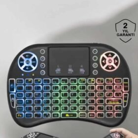 Işıklı Kablosuz Mini Q Klavye Tüm Cihazlara Uyumlu