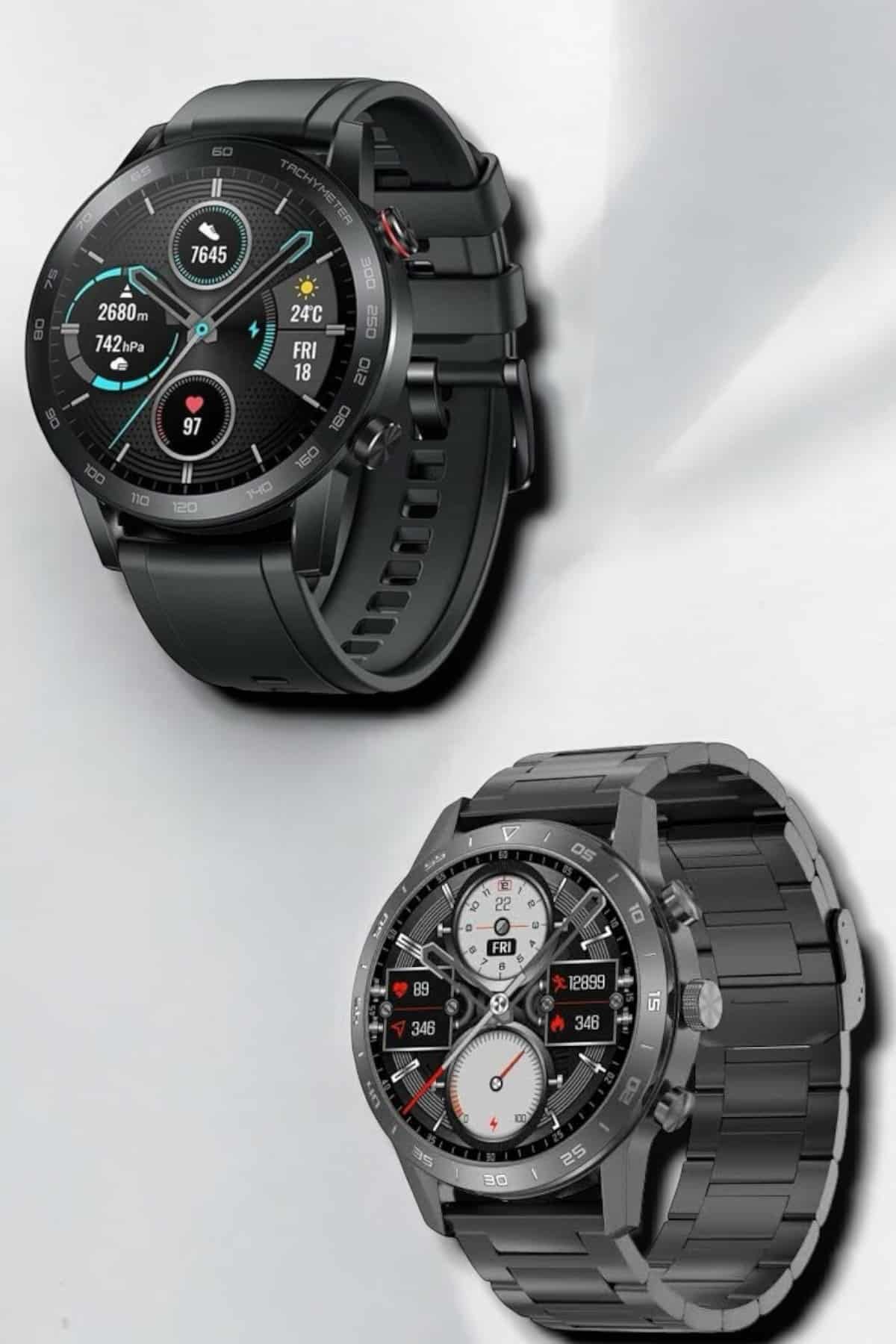 Çift Kordonlu Yüksek Çözünürlüklü Akıllı Saat Uyku İzleyici & Spor Modları - Görsel 2