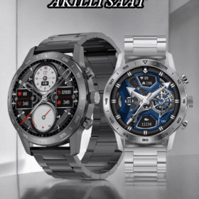 Suya Dayanıklı Dokunmatik Akıllı Saat Bluetooth 5.0 Sesli Asistan ve Sağlık Takibi