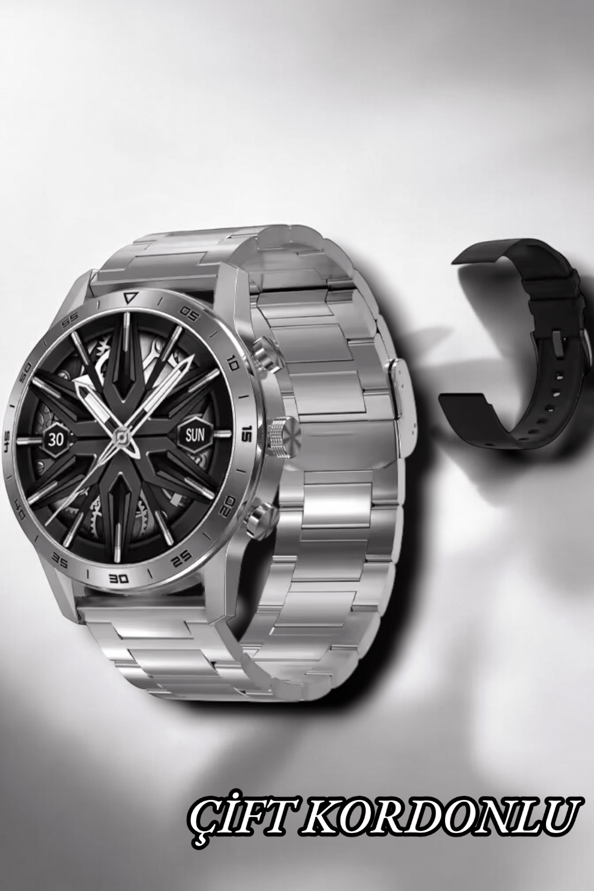 Suya Dayanıklı Dokunmatik Akıllı Saat Bluetooth 5.0 Sesli Asistan ve Sağlık Takibi - Görsel 4