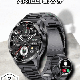 NFC ve Kablosuz Şarjlı Akıllı Saat EKG Nabız & Spor Modları ile iOS ve Android Uyumlu