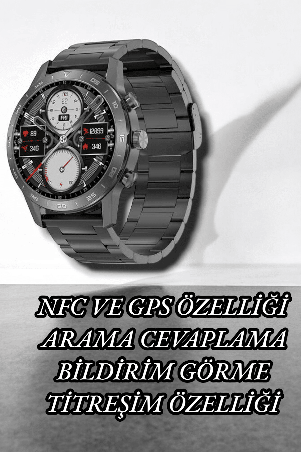 NFC ve Kablosuz Şarjlı Akıllı Saat EKG Nabız & Spor Modları ile iOS ve Android Uyumlu - Görsel 5