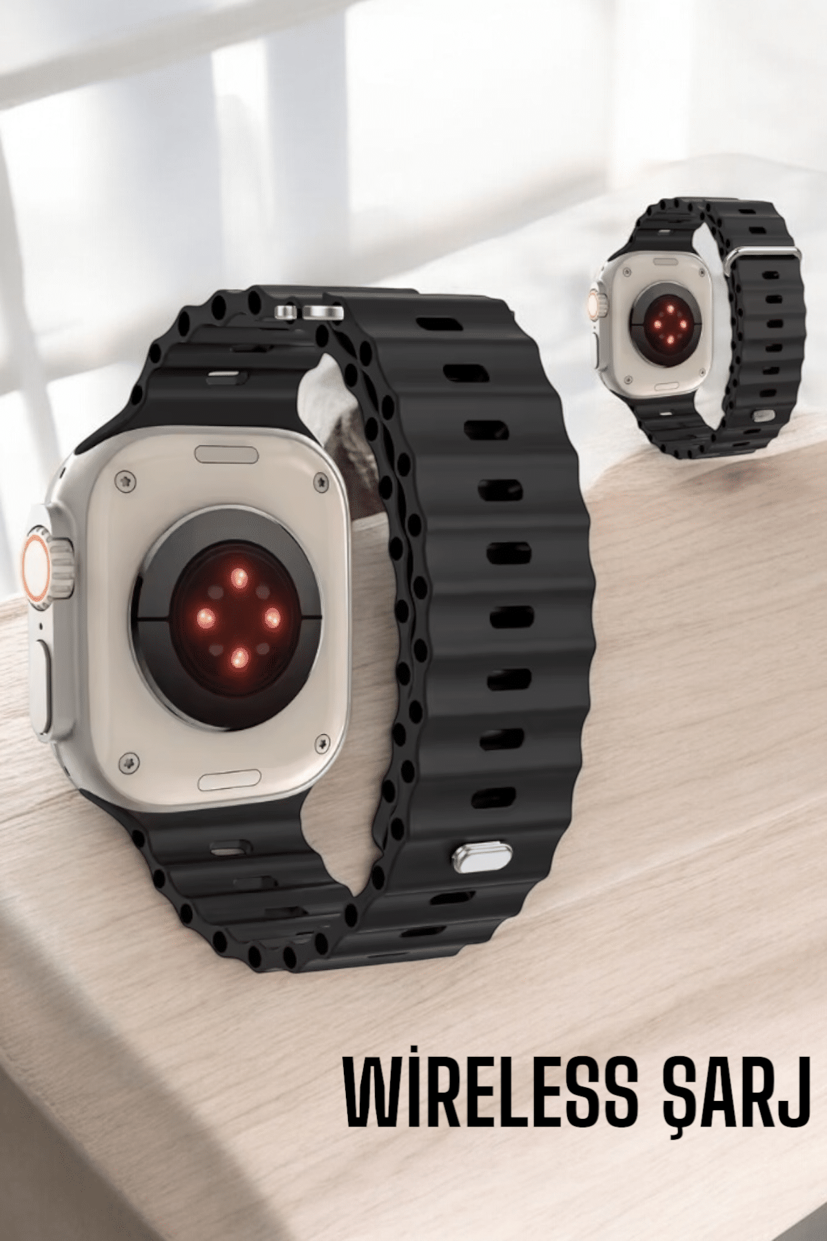 45 MM Gri Kasa Ultra Akıllı Saat Sesli Görüşme Sağlık Takibi Suya Dayanıklı - Görsel 2