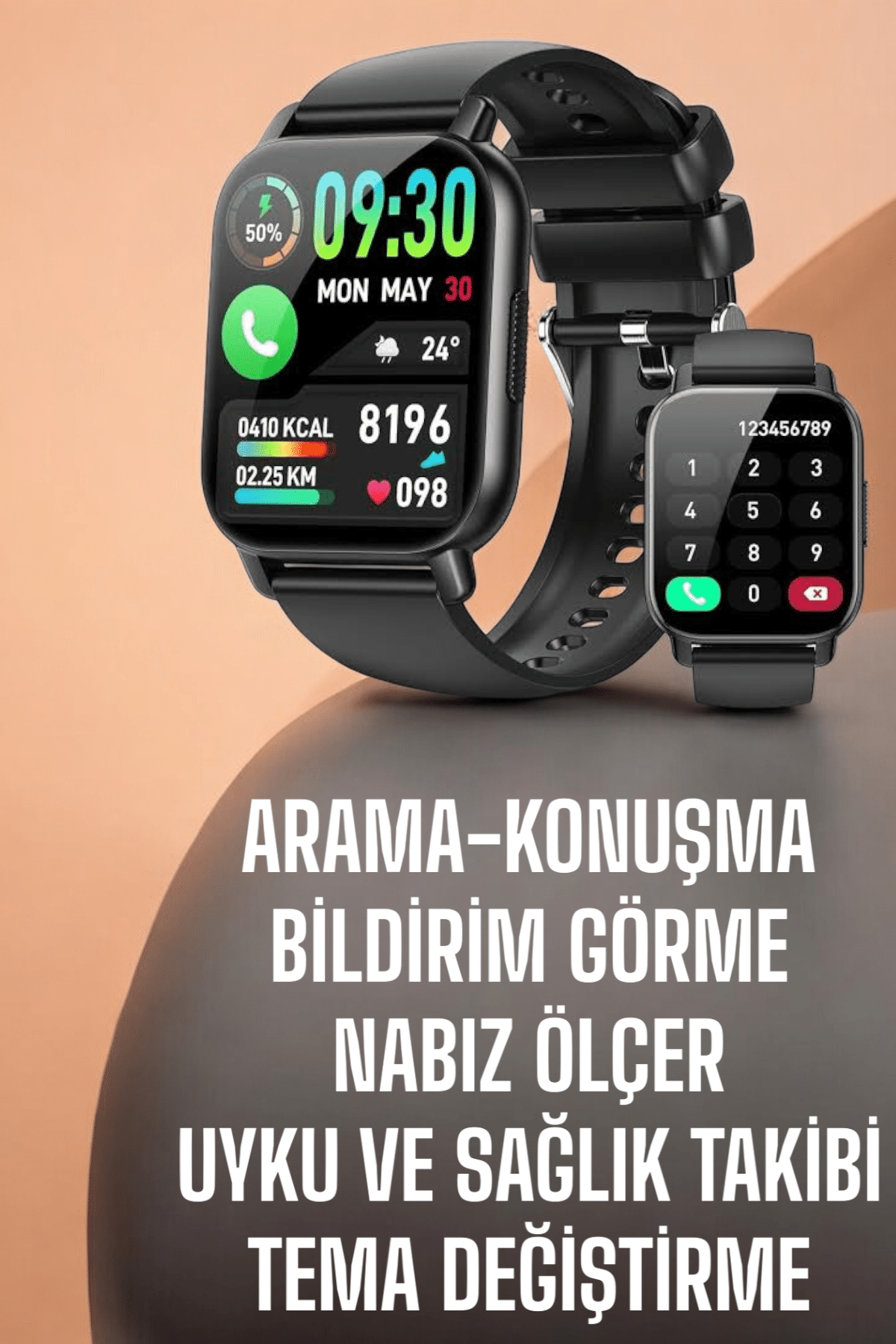 Yeni Nesil Akıllı Saat Arama Bildirimleri Uyku & Kalp Atış Takibi - Görsel 4