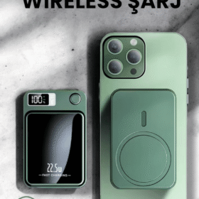 Pratik ve Taşınabilir 10.000 mAh Wireless Powerbank Hızlı Şarj Avantajı