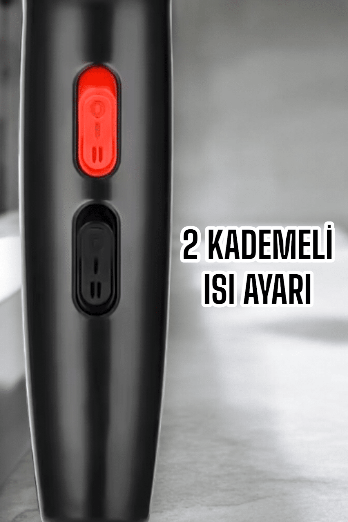 Tüm Saç Tiplerine Uygun İki Kademeli Hız Ayarlı Fön Makinesi - Görsel 3