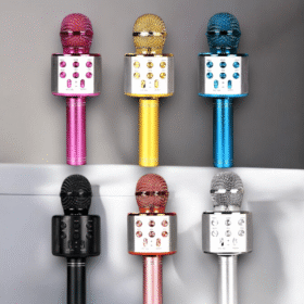 Kablosuz Bluetooth Karaoke Mikrofon USB ve AUX Girişli Yüksek Ses Kalitesi