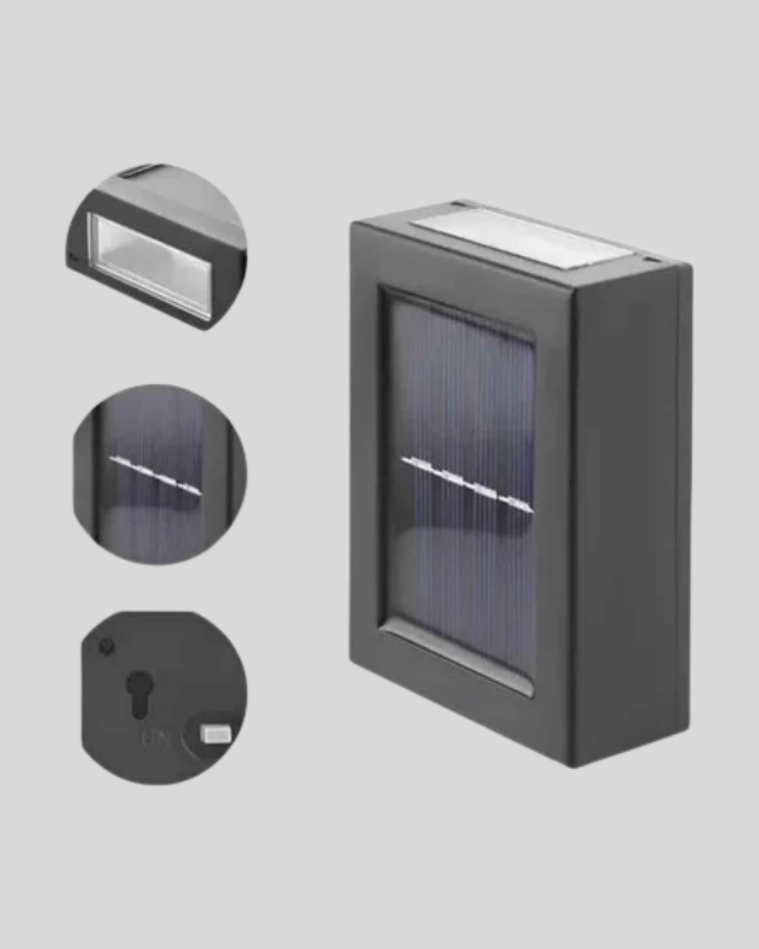 Solar Güçlü 6 LED Dış Mekan Lambası – Otomatik Aç/Kapa Işık Sensörlü Aydınlatma - Görsel 2